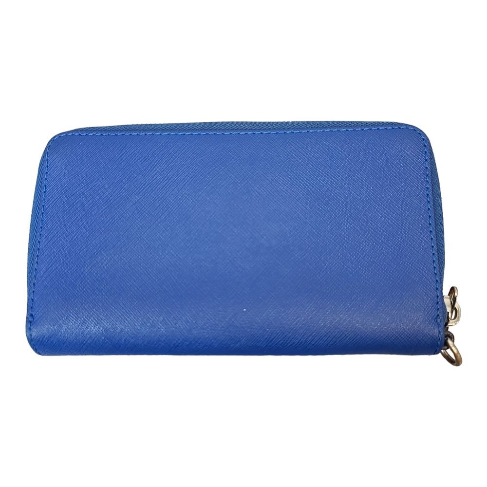 Michael Kors Jet Set Travel Electric Blue Leather Wristlet - Picture 7 of 16